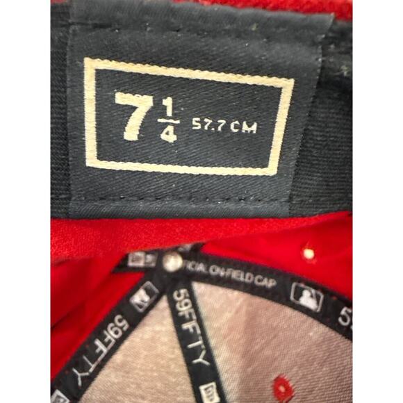 New Era 59Fifty MLB Washington Nationals Fitted Red Hat 7 1/4 - Picture 5 of 6